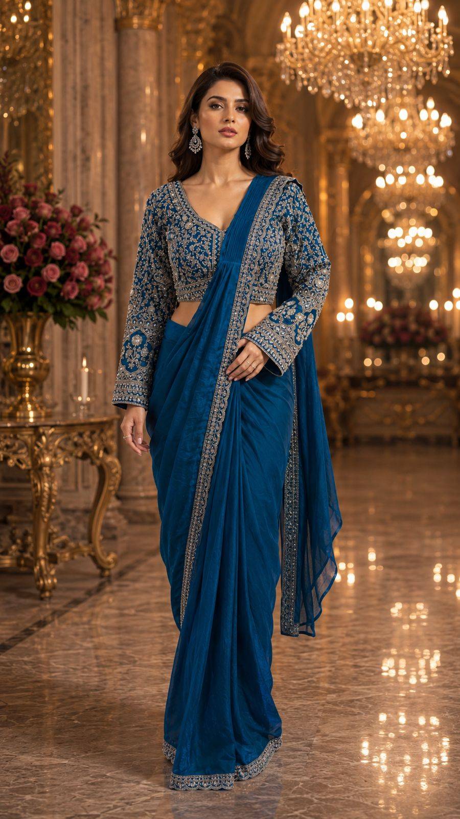 A522 By Amoha Trendz 522 A TO 522 B SERIES Indian Traditional Wear Collection Fancy Colorful Party Wear Stitched Sarees At Wholesale Price